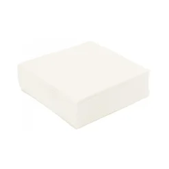 40 SERVIETTES COCKTAIL PAPIER 25CM BLANC