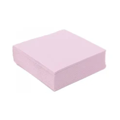 40 SERVIETTES COCKTAIL PAPIER 25CM VIEUX ROSE