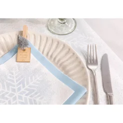 25 SERVIETTES PAPIER AIRLAID 40CM BLEU GLACIER