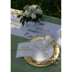 10 SERVIETTES PAPIER ANNIVERSAIRE 33CM