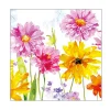 20 SERVIETTES PAPIER FLEURS JOIE 33CM