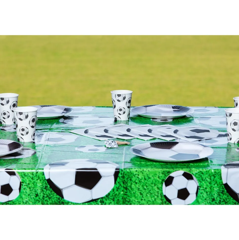 20 SERVIETTES PAPIER FOOTBALL VINTAGE 33CM BLANC
