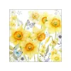 20 SERVIETTES PAPIER JONQUILLES 33CM