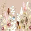 20 SERVIETTES PAPIER POT-POURRI FLEURS 33CM ROSE