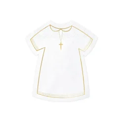 20 SERVIETTES PAPIER ROBE COMMUNION 14X16CM BLANC