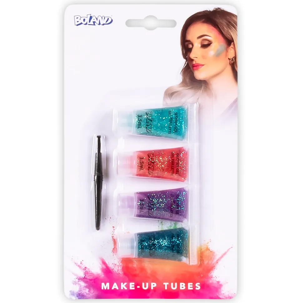 SET 4 TUBES MAQUILLAGE GEL PAILLETÉ