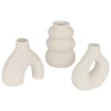 3 SOLIFLORES CÉRAMIQUE LORA 9CM BLANC