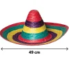 SOMBRERO CHAPEAU PAILLE MEXIQUE 49CM MULTICOLORE
