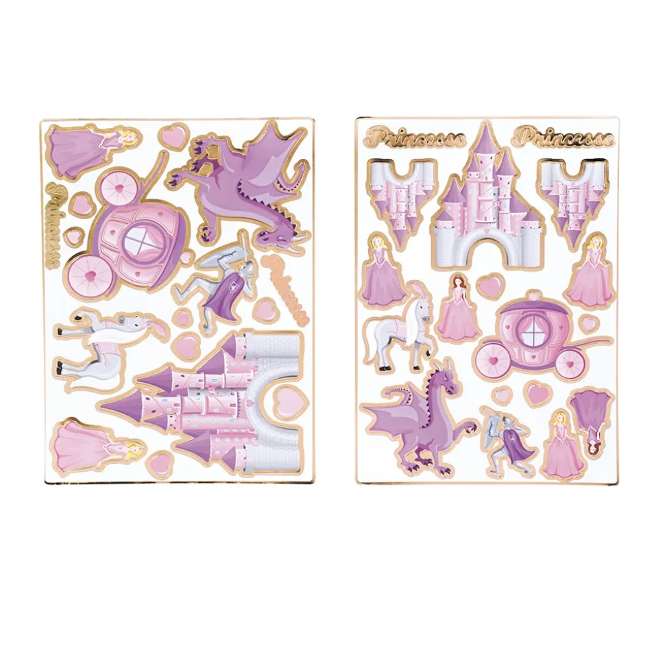 35 STICKERS PRINCESSE ROSE