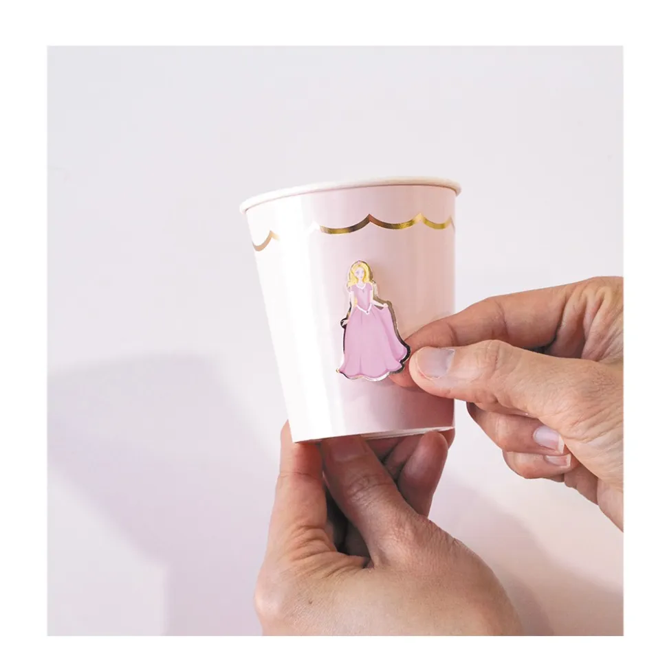 35 STICKERS PRINCESSE ROSE