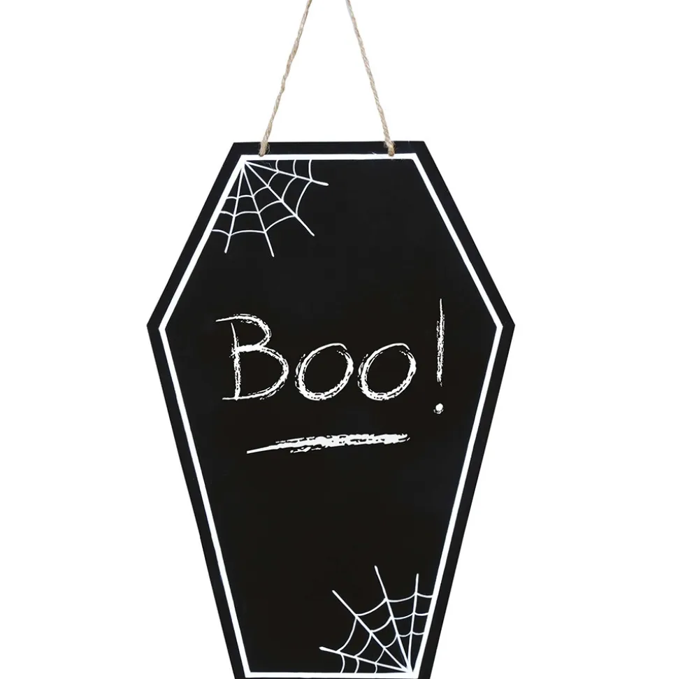 TABLEAU BOIS MACABRE SINISTRE HALLOWEEN 40X27CM