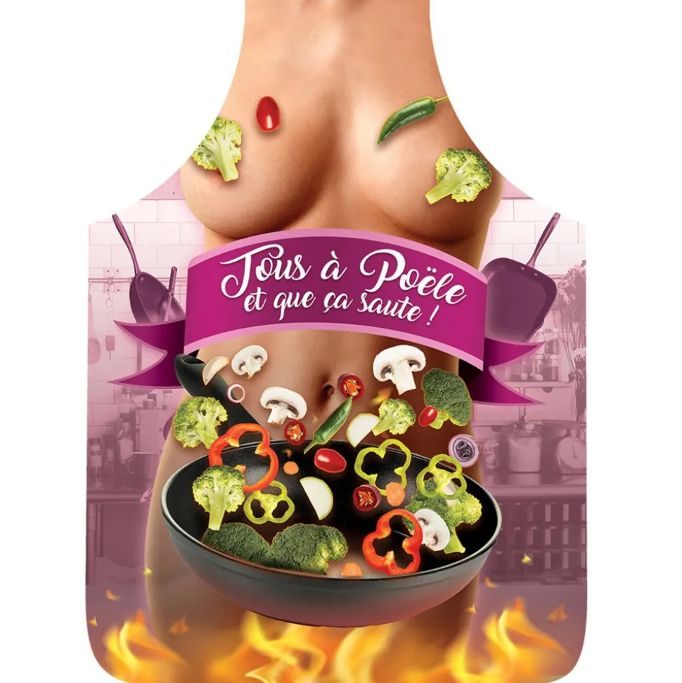 TABLIER DE CUISINE TOUS À POËLE ET QUE ÇA SAUTE