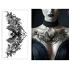 TATOUAGE ÉPHÉMÈRE COU CORBEAU 23.5X12.5CM NOIR