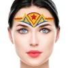 TATOUAGE ÉPHÉMÈRE VISAGE PAILLETÉ SUPER-HÉROÏNE
