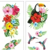 TATOUAGES ÉPHÉMÈRES EXOTIQUE FAUNE FLORE COLORÉ