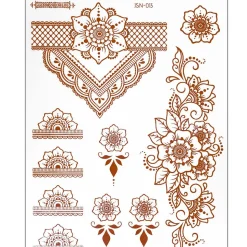 6 TATOUAGES ÉPHÉMÈRES MAINS ORIENTAL ADULTE