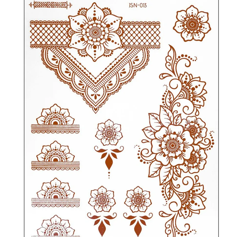 6 TATOUAGES ÉPHÉMÈRES MAINS ORIENTAL ADULTE