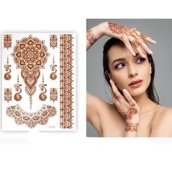 6 TATOUAGES ÉPHÉMÈRES MAINS ORIENTAL ADULTE