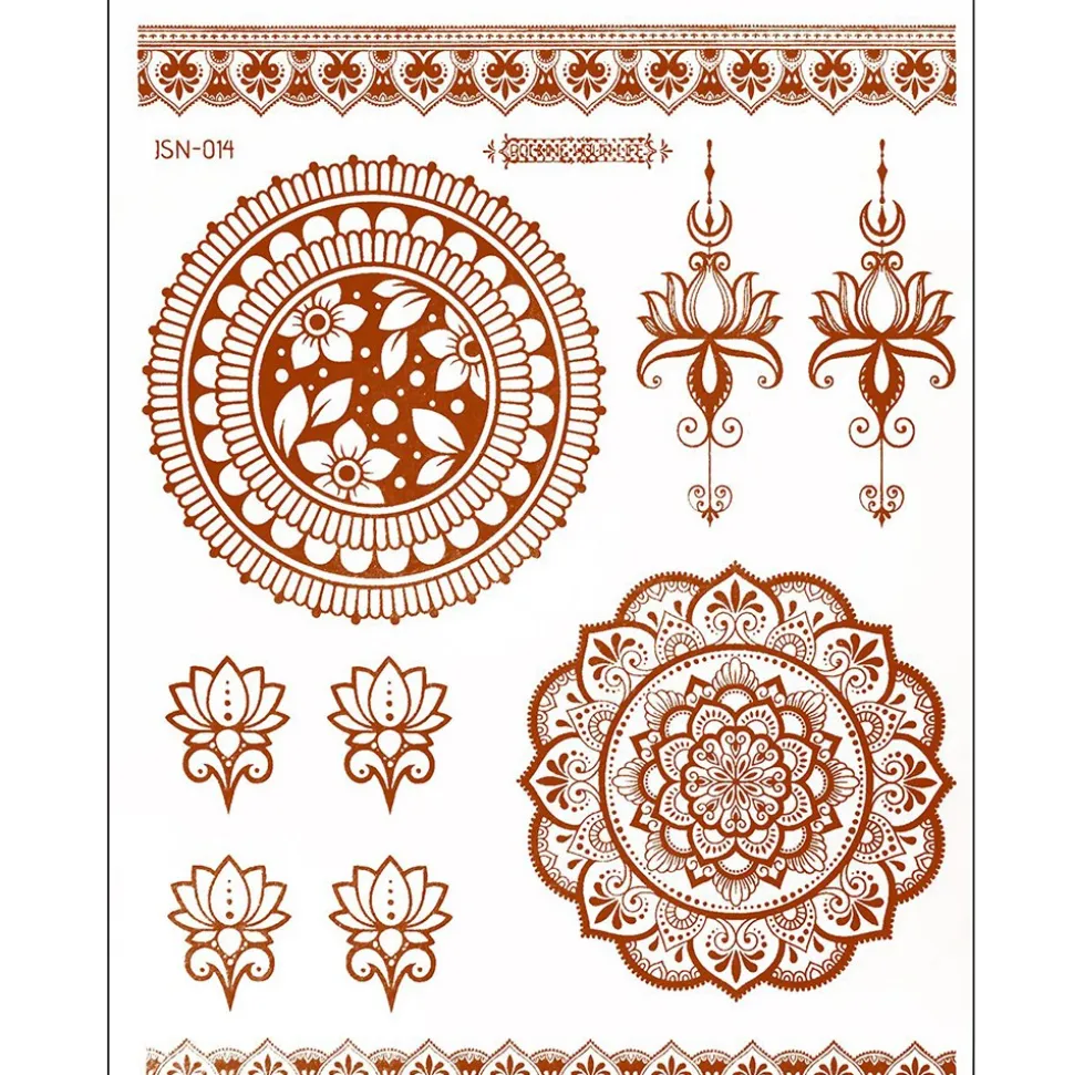 6 TATOUAGES ÉPHÉMÈRES MAINS ORIENTAL ADULTE