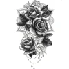 TATOUAGES ÉPHÉMÈRES MANDALA ROSES 14X30CM