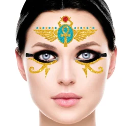 TATOUAGES ÉPHÉMÈRES VISAGE PAILLETÉ ÉGYPTE