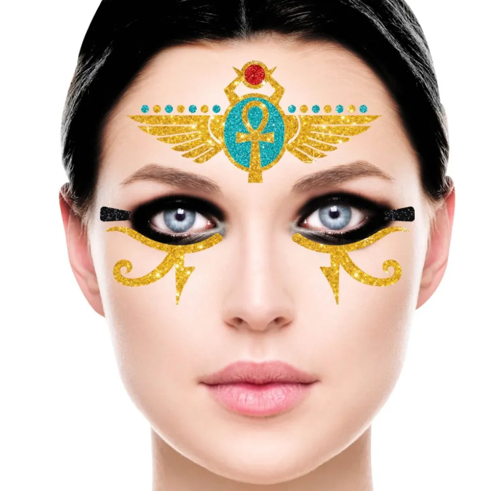 TATOUAGES ÉPHÉMÈRES VISAGE PAILLETÉ ÉGYPTE