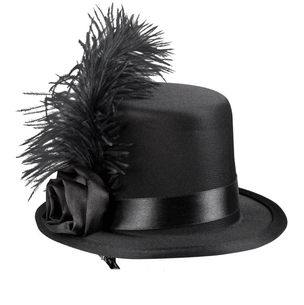 TIARE MINI CHAPEAU NOIR PLUME