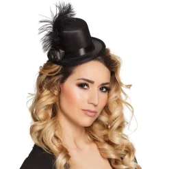 TIARE MINI CHAPEAU NOIR PLUME