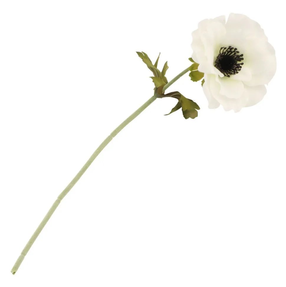 TIGE ANÉMONE ARTIFICIEL 38CM BLANC