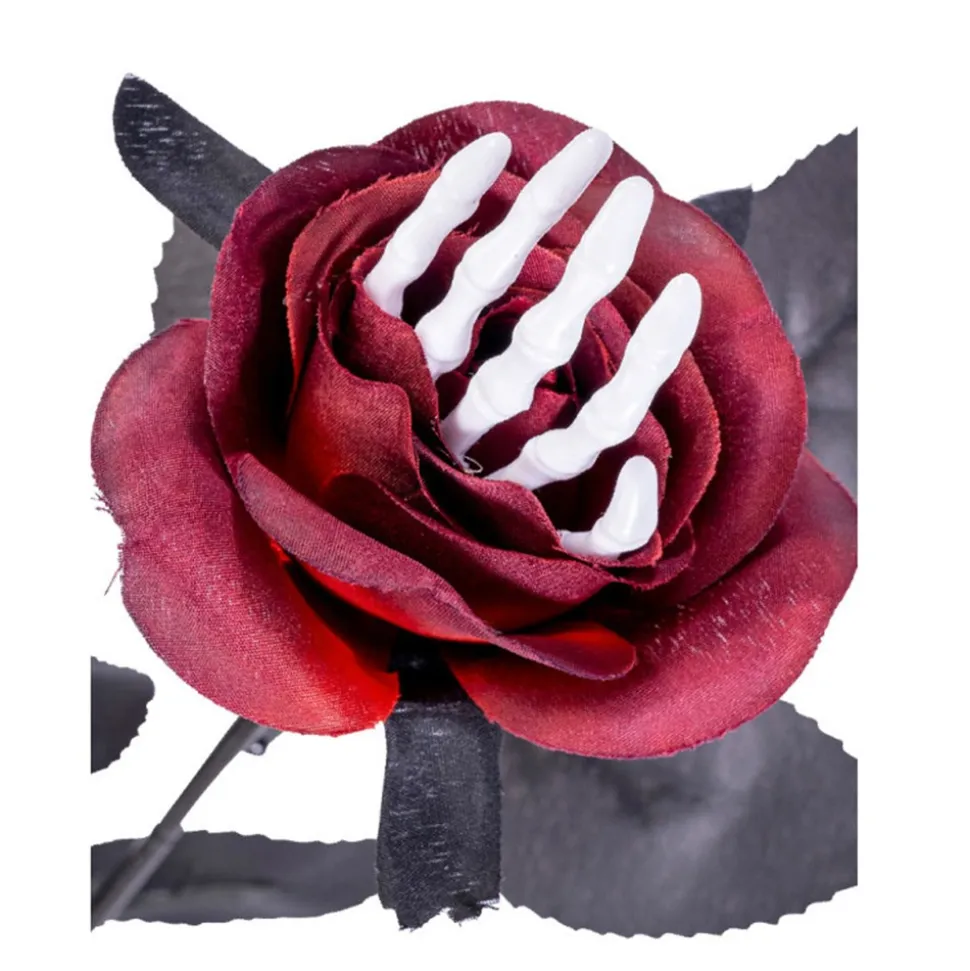 TIGE MAIN SQUELETTE FLEUR ROSIER ARTIFICIEL 38CM