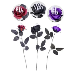 TIGE MAIN SQUELETTE FLEUR ROSIER ARTIFICIEL 38CM