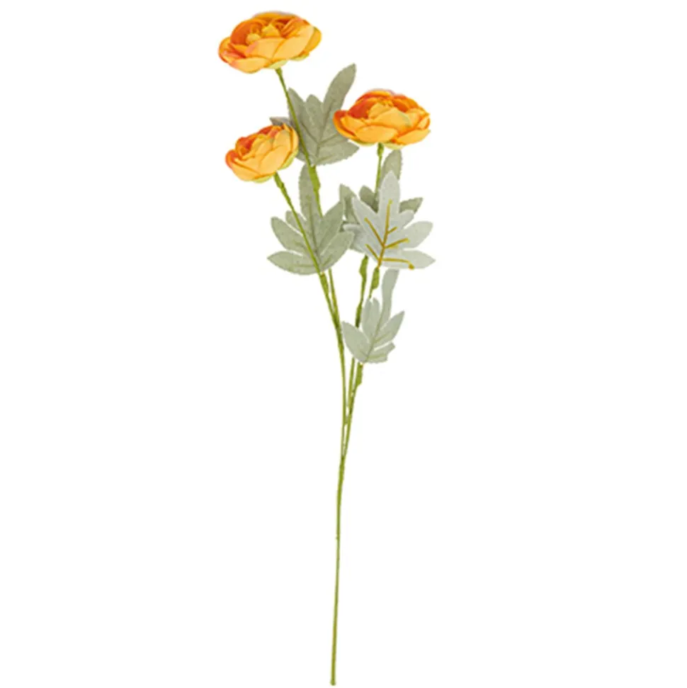 TIGE RENONCULE ARTIFICIELLE 50CM CORAIL