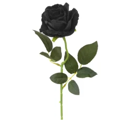 TIGE ROSIER ARTIFICIEL VELOURS 51CM NOIR