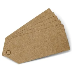 24 ÉTIQUETTES CARTON PERFORÉES 5X2CM KRAFT