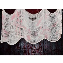 TISSU EFFILOCHÉ SANGLANT DÉCO 76X228CM BLANC