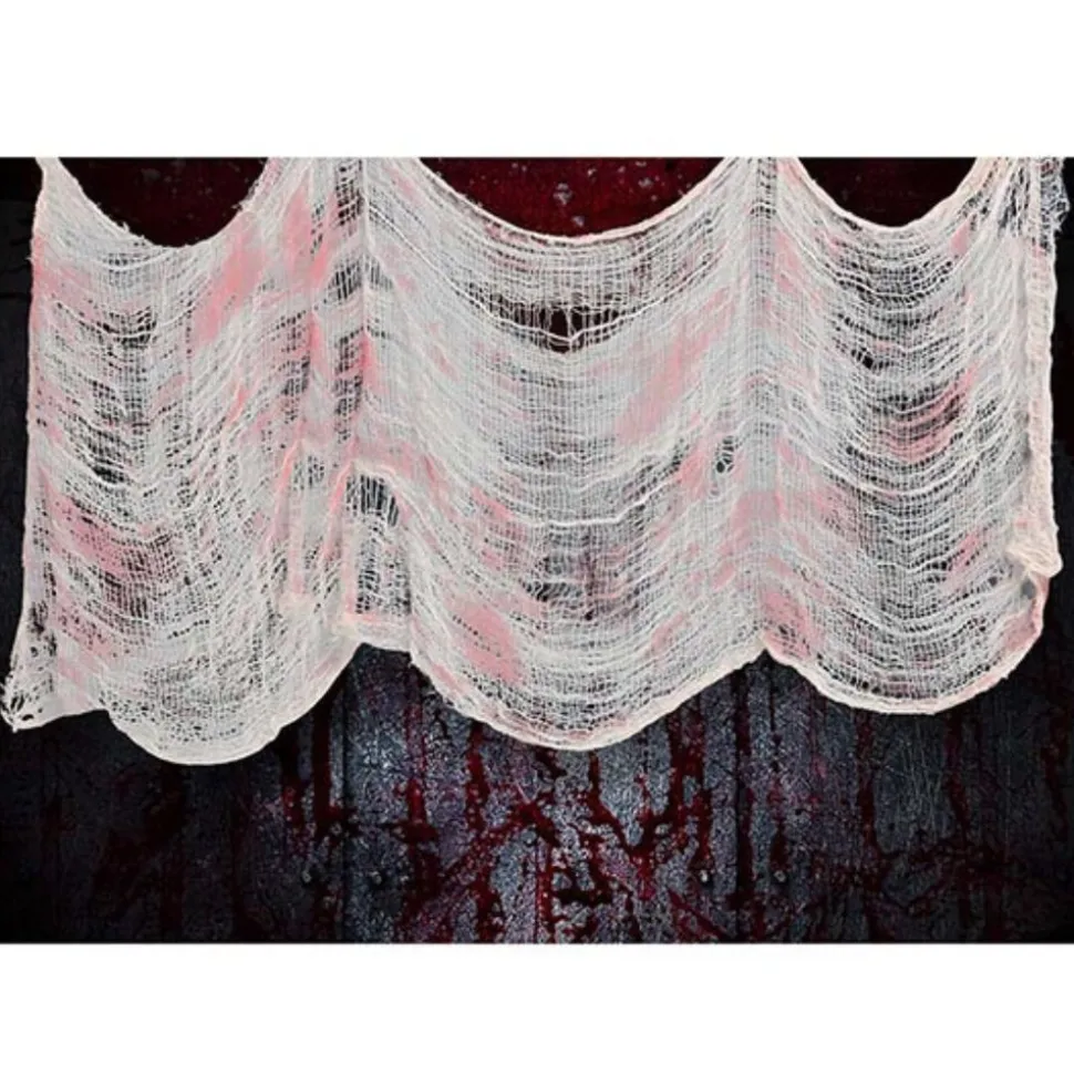 TISSU EFFILOCHÉ SANGLANT DÉCO 76X228CM BLANC