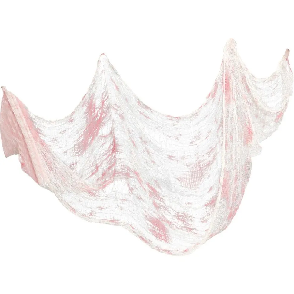 TISSU EFFILOCHÉ SANGLANT DÉCO 76X228CM BLANC