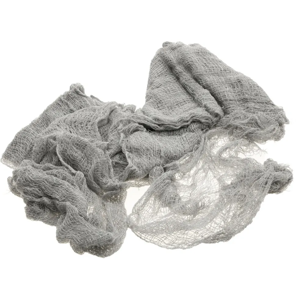 TISSU LAMBEAUX COTON POLYESTER 76CMX6M GRIS