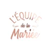 TRANSFERT TEXTILE ÉQUIPE MARIÉE EVJF 20CM OR ROSE