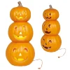 TRIPLE CITROUILLE LED LUMIÈRE INTENSE 52CM ORANGE