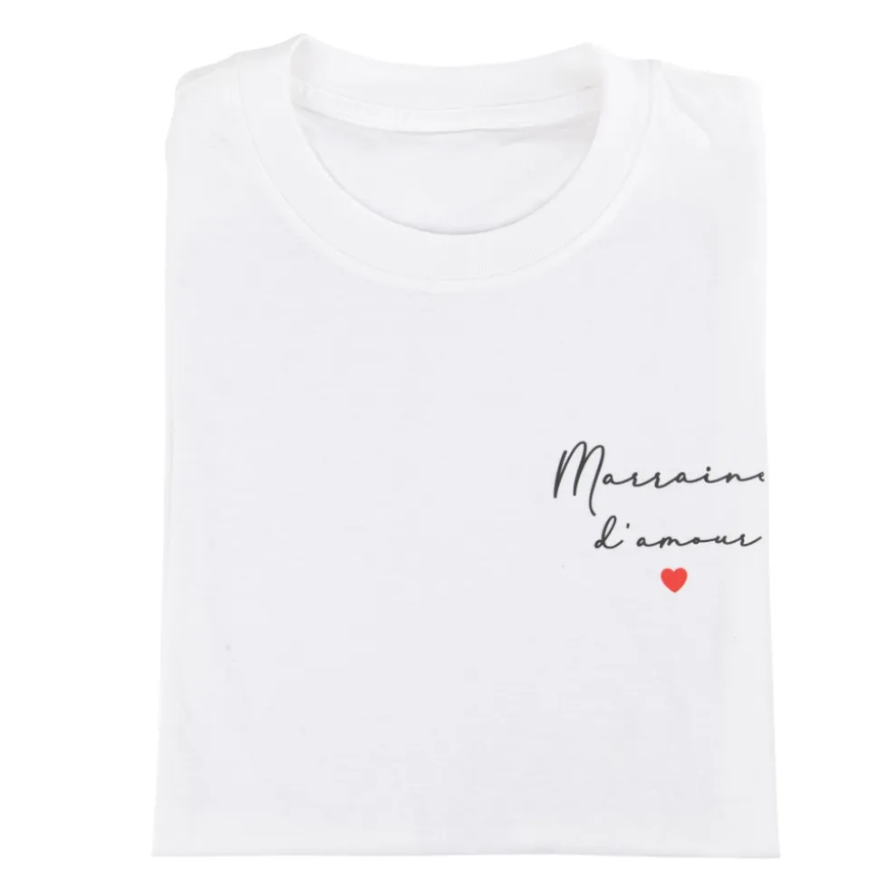 T-SHIRT CASUAL IMPRESSION MARRAINE D'AMOUR FEMME