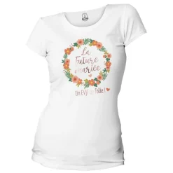 T-SHIRT COTON CINTRÉ EVJF FUTURE MARIÉE FEMME