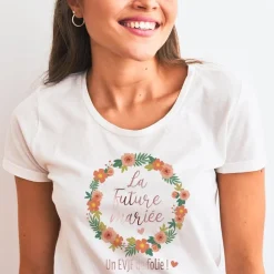 T-SHIRT COTON CINTRÉ EVJF FUTURE MARIÉE FEMME