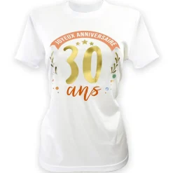 T-SHIRT À DÉDICACER 30ANS ANNIVERSAIRE FEMME L
