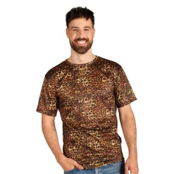 T-SHIRT MOTIF PEAU LÉOPARD HOMME