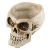 TÊTE DE MORT RÉSINE 12.5X15.8X10CM BEIGE