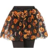 TUTU TULLE CITROUILLE HALLOWEEN 30CM ORANGE FILLE