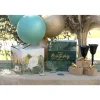 URNE CAGNOTTE ANNIVERSAIRE JUNGLE 20CM VERT