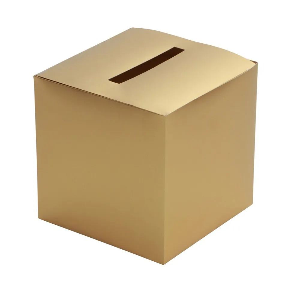 URNE MARIAGE CARTON PLIABLE 23CM OR MAT