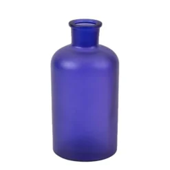 VASE BOUTEILLE VERRE 8.3X16CM 500ML BLEU ROI
